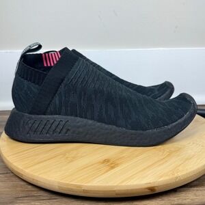 Adidas NMD_CS2 Primeknit Men 10 Black Pink Good CQ2373 Slip On Boost Sneakers